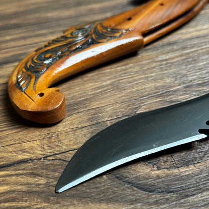 decorative dagger with rasamala wood sheath