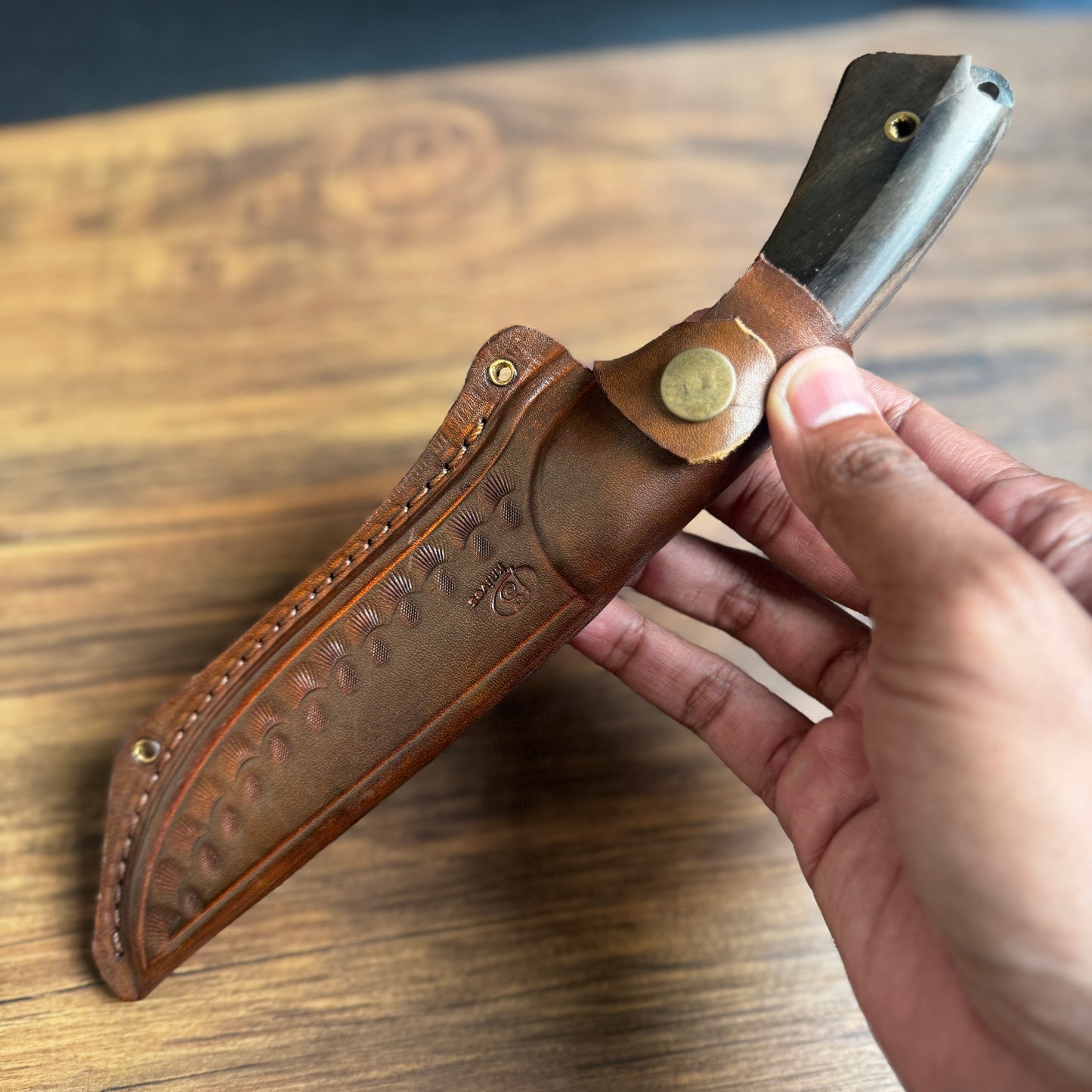 full tang hunting knife high speed steel full view hand forged