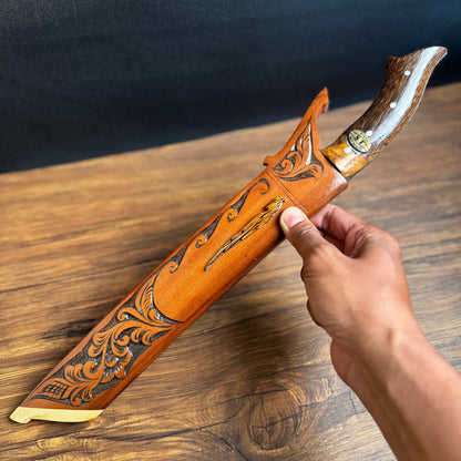 full tang parang machete spring steel full view hand forged