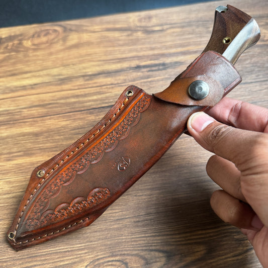 kukri knife spring steel full view hand forged