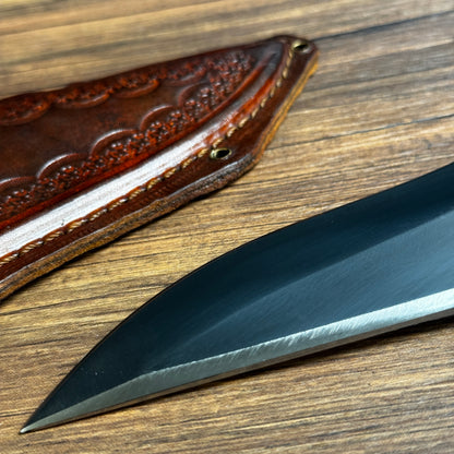 kukri knife with leather sheath