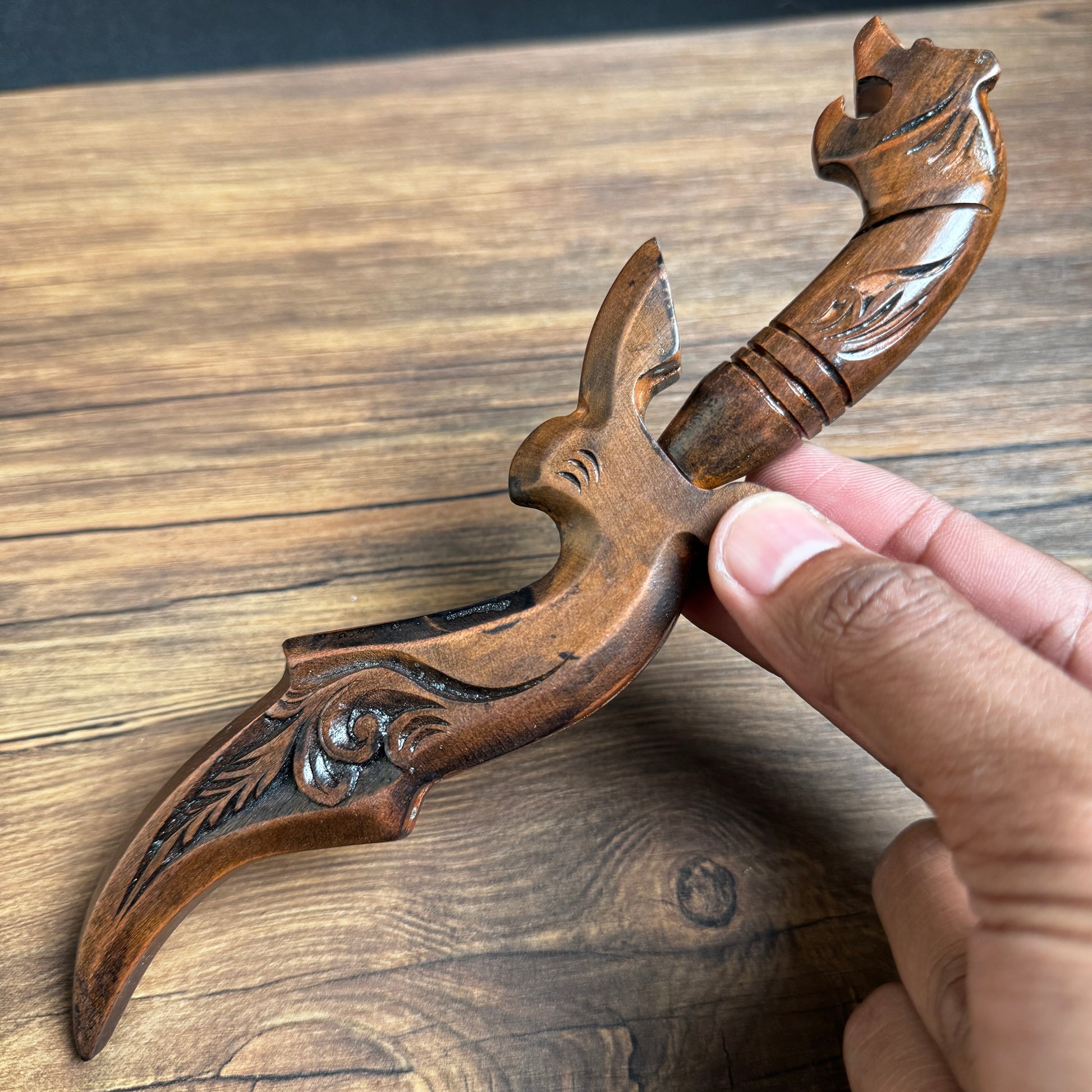 ornate dagger hand forged steel full view hand forged