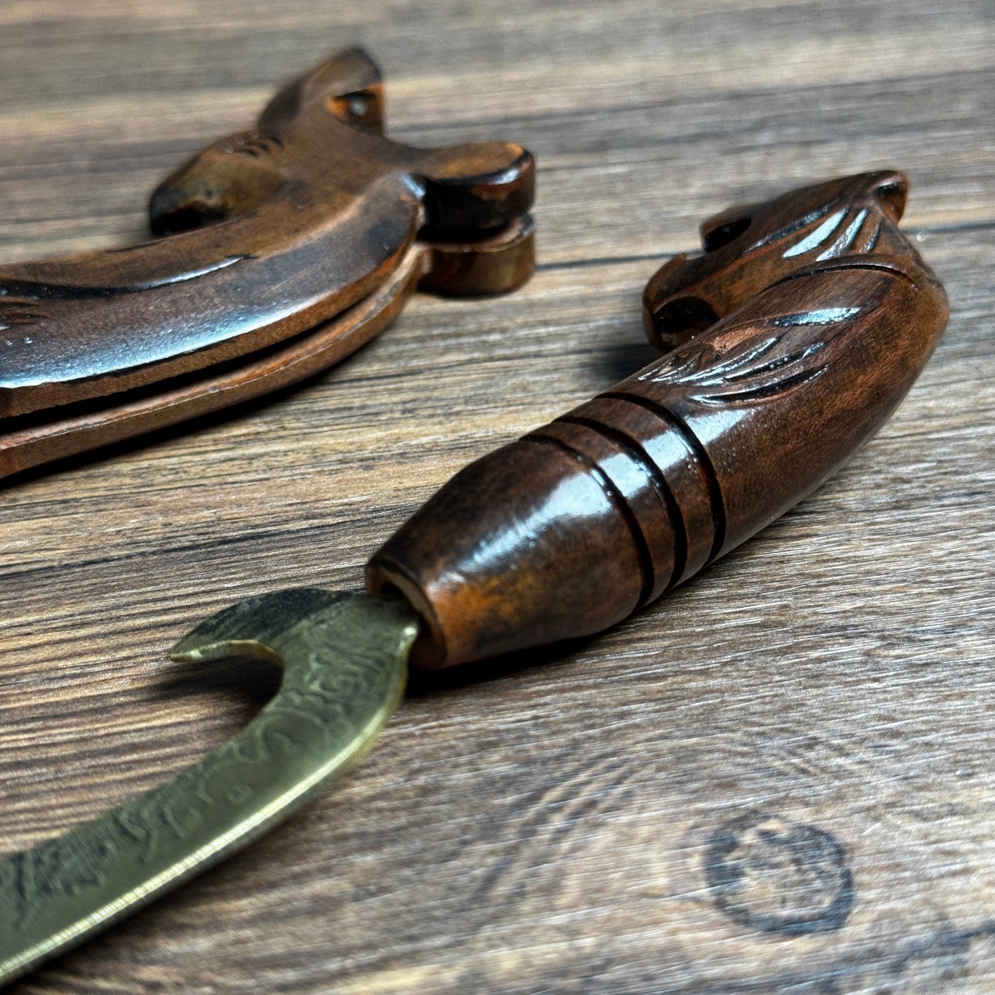 ornate dagger handle close up detail