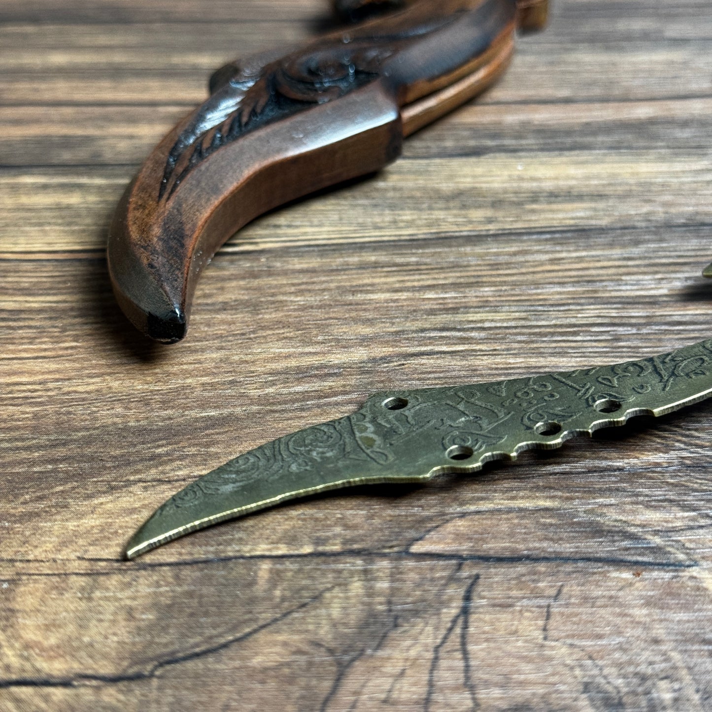 ornate dagger with teak sheath