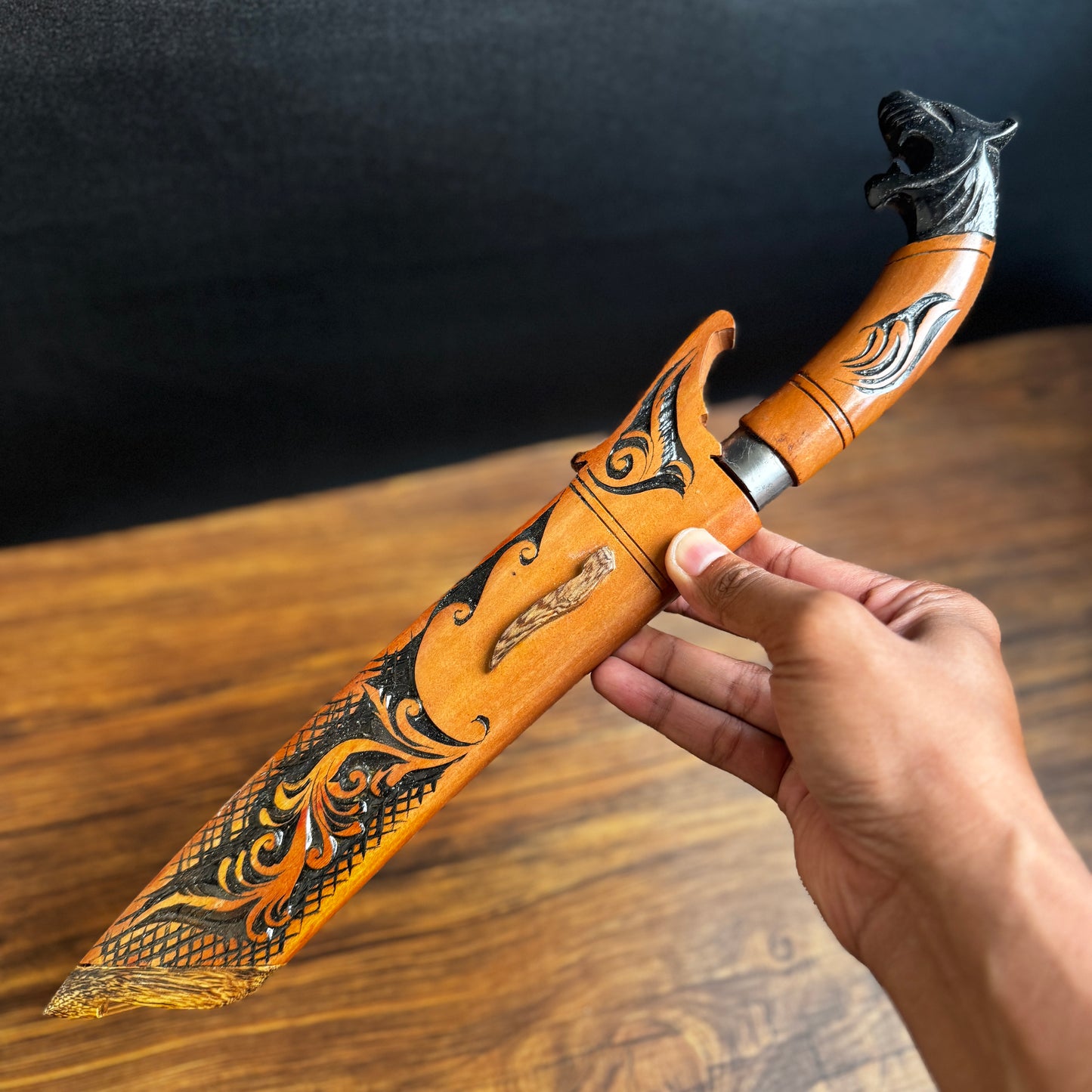parang machete spring steel full view hand forged