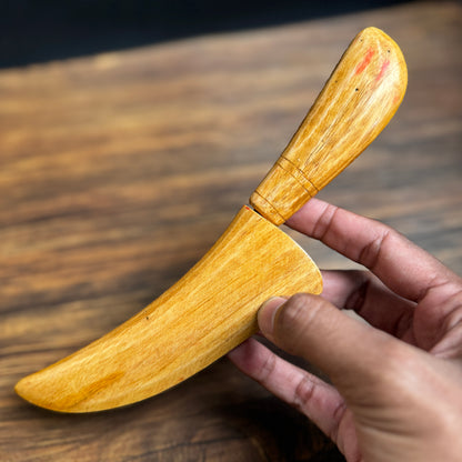 wood carving knife spring steel full view hand forged